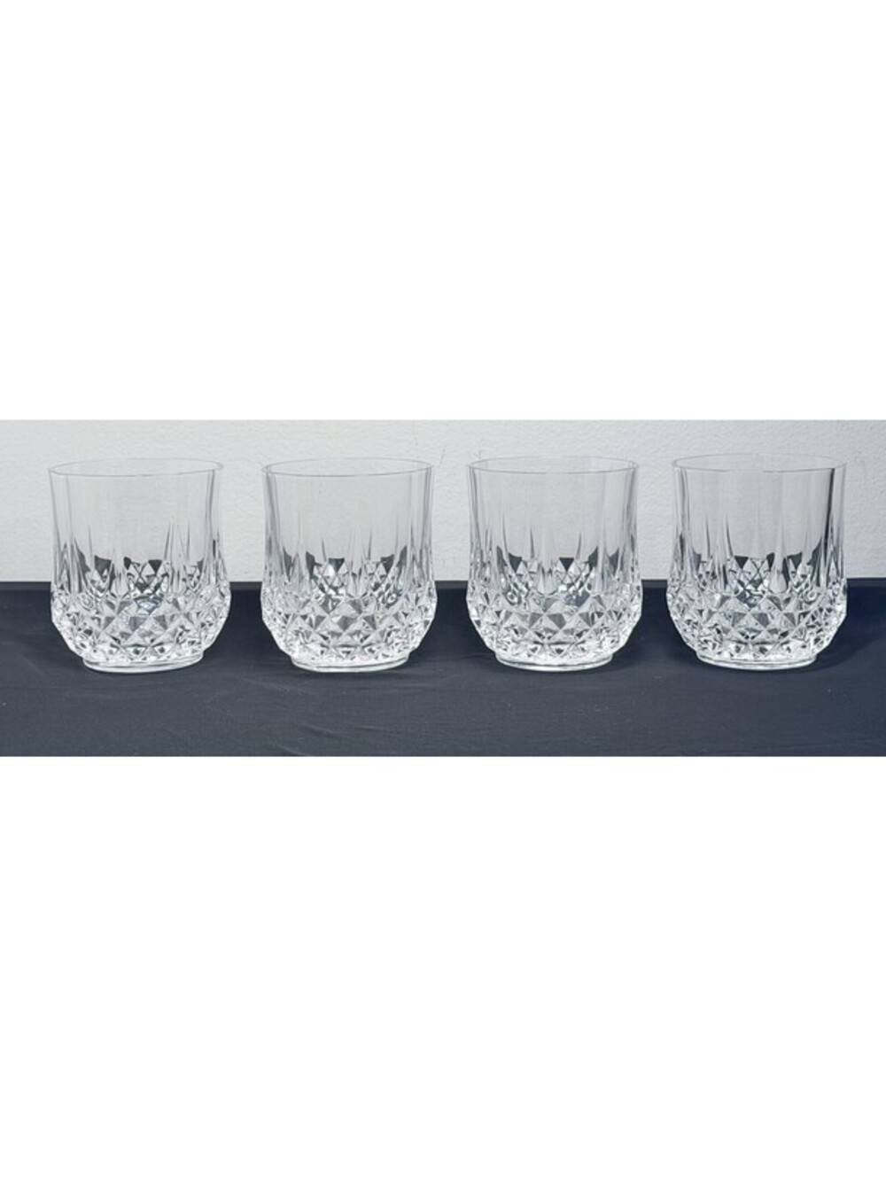 Cristal d'Arques LONGCHAMP Set of (4) Double Old Fashioned/Whiskey Glasses